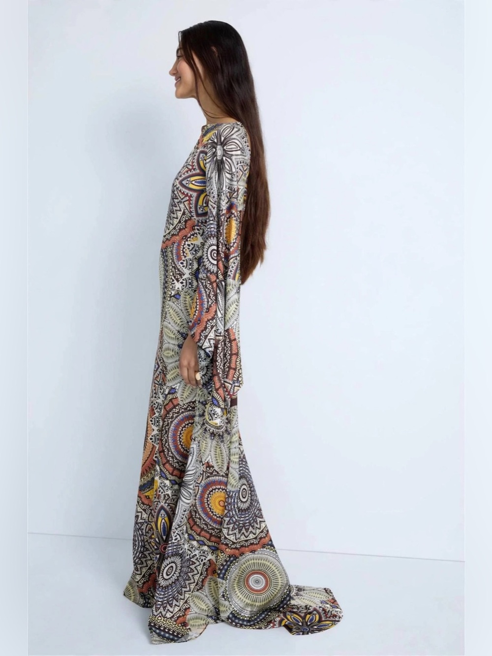 Alexis Sorano Dress Bohemian Paisley Print Maxi Dress in Multicolor size Medium. - Picture 9 of 16